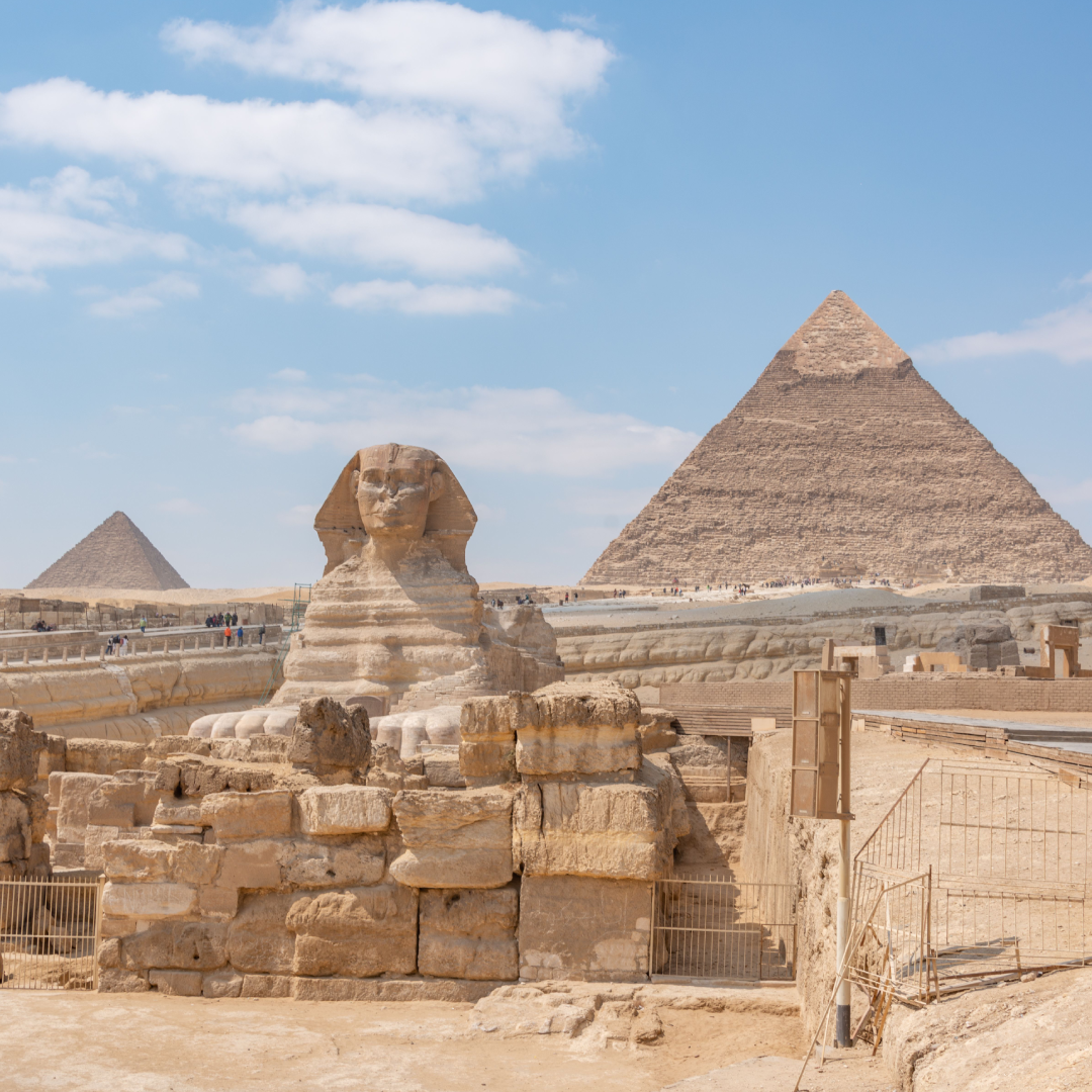 The Pyramids of Giza in Cairo, Egypt
